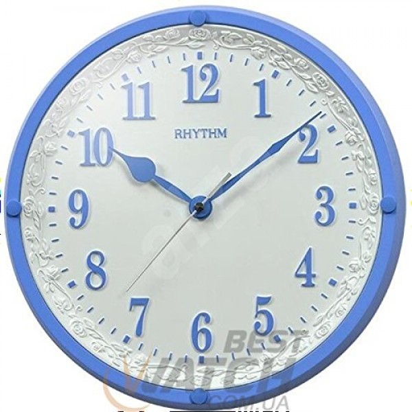 Rhythm Value Added Wall Clock Convex Glass,3D Numerals,Silent Silky Move Analog